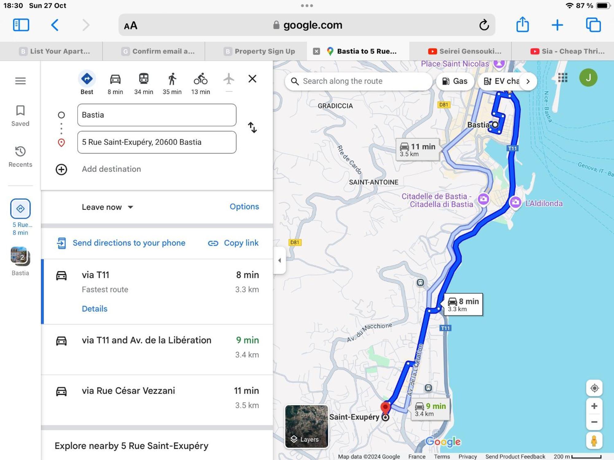 Appart 3 Lits Proche Mer, Centre-Ville Et Commerces Bastia  Ngoại thất bức ảnh